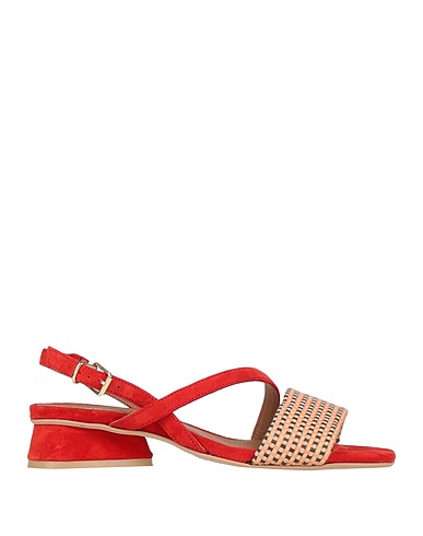 CARMENS Πέδιλο Κόκκινο Δέρμα, Ίνες υφασμάτων