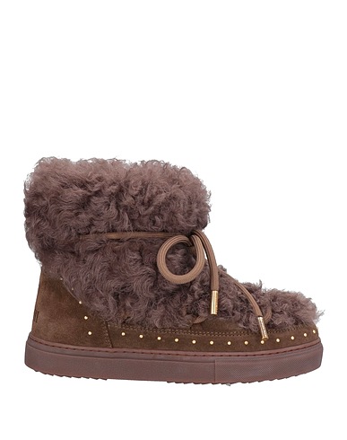 INUIKII Ankle boot Grey Leather, Shearling