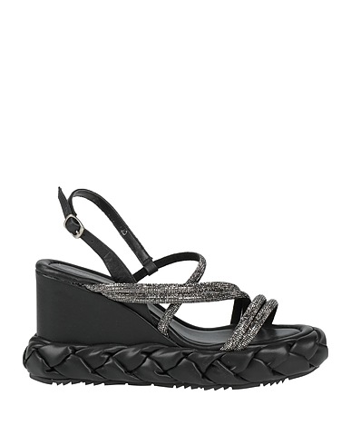 RAHYA GREY Sandalen Schwarz Leder