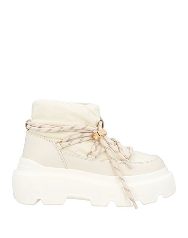 INUIKII Ankle boot Off white Leather, Textile fibres