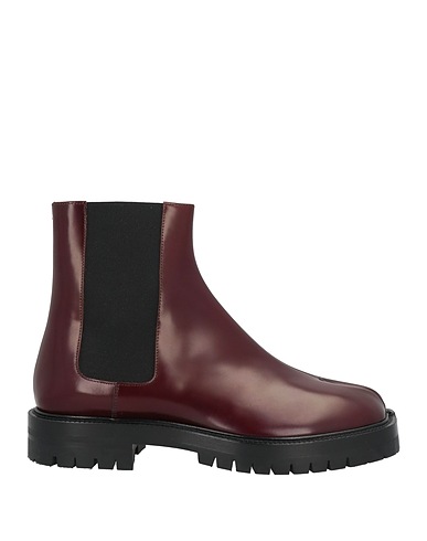 MAISON MARGIELA ショートブーツ ボルドー 革（なめし加工）