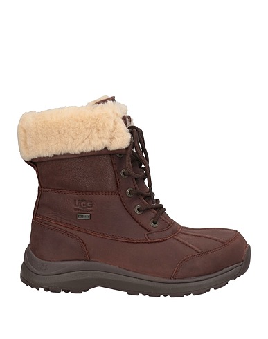 UGG Ankle boot Chocolate brown Leather, Textile fibres