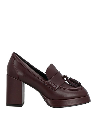 GAI MATTIOLO Loafers LOVE TO LOVE Plum Textile fibers