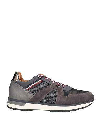 MONCLER Sneakers Charcoal Leather, Textile fibres