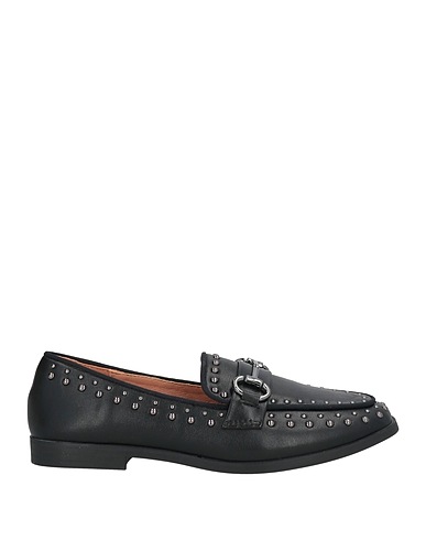 DIVINE FOLLIE Loafers Black Textile fibres