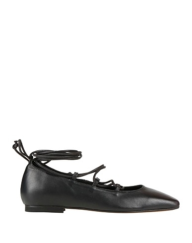 DIVINE FOLLIE Ballet flats Black Leather