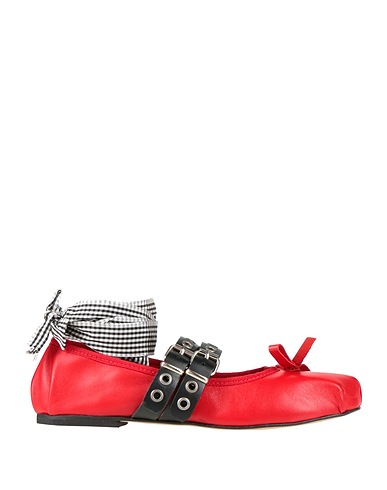 DIVINE FOLLIE Ballet flats Red Leather
