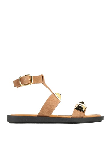 JANET & JANET Sandals Camel Leather