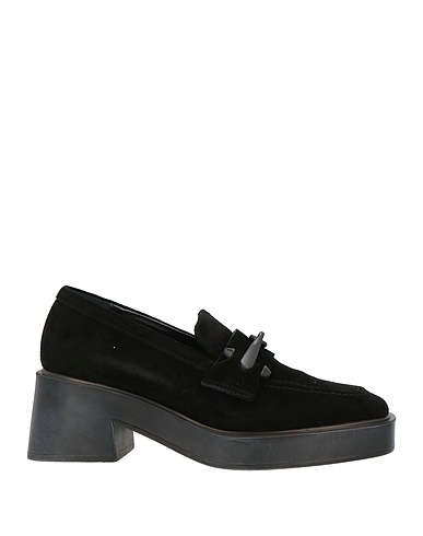LORENZO MARI Loafers Black Leather