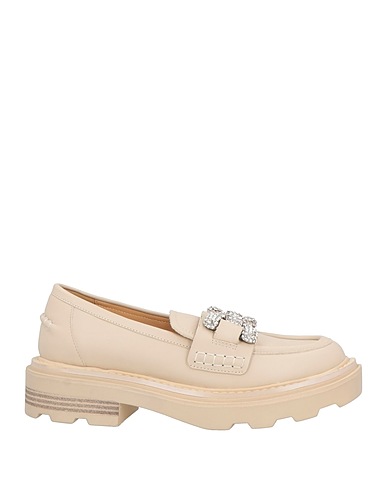 ALMA EN PENA. Mokassins Beige Leder