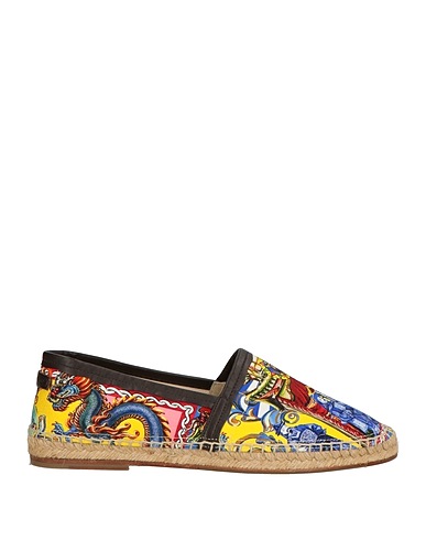 DOLCE&GABBANA Espadrilles Yellow Textile fibres, Leather