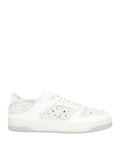 SANTONI Sneakers White Leather