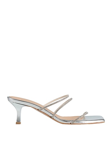 MYCHALOM Sandals Silver Textile fibres