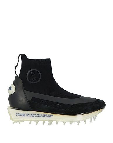 RBRSL RUBBER SOUL Sneakers Schwarz Leder, Gewebefasern