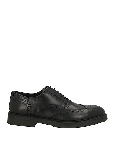 CALPIERRE Laced shoes Black Calfskin