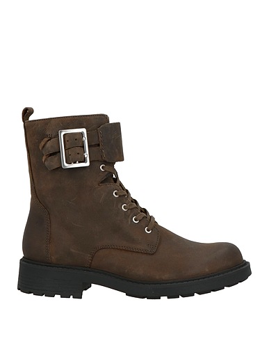 CLARKS Ankle boot Military green Leather