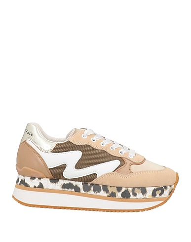 MANILA GRACE Sneakers Beige Textile fibers, Leather