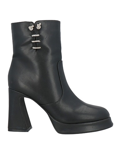 CAFèNOIR Ankle boot Black Textile fibers