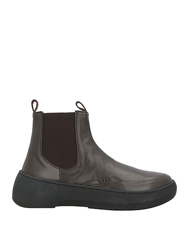 HEVÒ Ankle boot Dark brown Leather