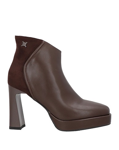 LAURA BIAGIOTTI Ankle boot Dark brown Textile fibres