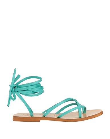 STELLA D'OTRANTO Flip flops VERDE Leather