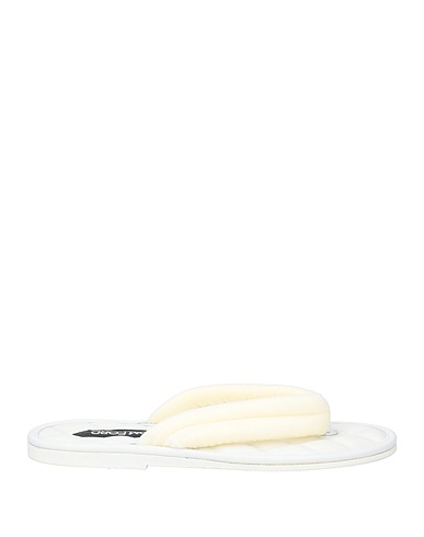 TOM FORD Flip flops Cream Textile fibers, Leather