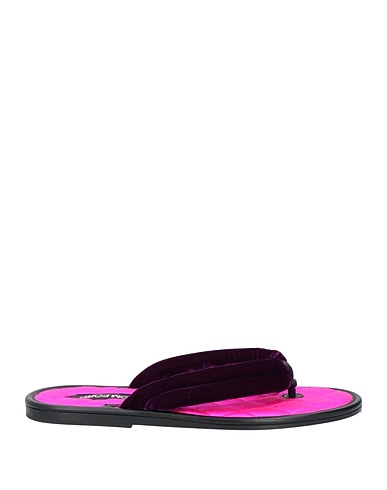 TOM FORD Flip flops Plum Viscose, Calfskin