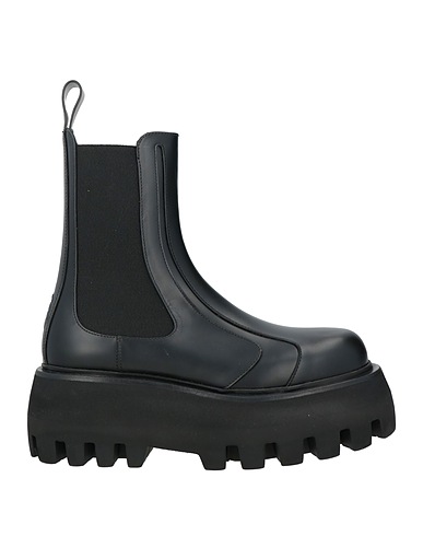 MCQUEEN Ankle boot Black Leather, Synthetisches Material