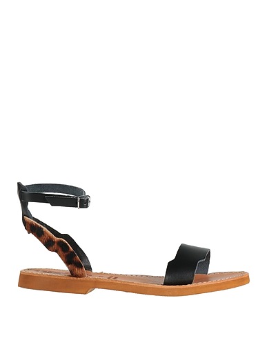 STELLA D'OTRANTO Sandals Black Cowhide