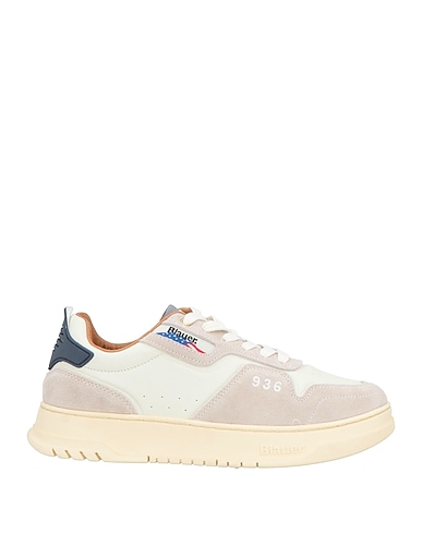 BLAUER. Sneakers OFF WHITE Leather, Textile fibers