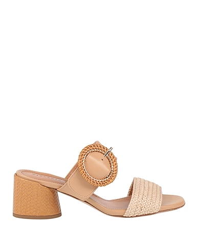 VICTORIA PETRA Sandals Ivory Textile fibres
