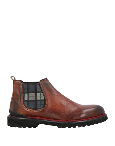 EXTON Ankle boot Dark brown Leather