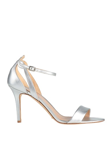 THE SELLER Sandals Silver Leather