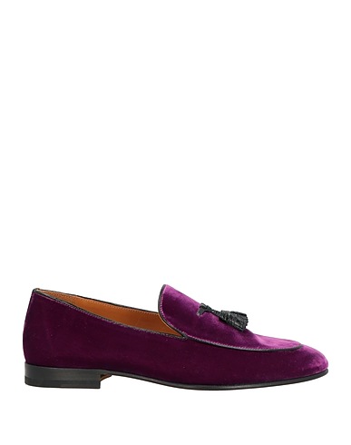 TOM FORD Loafers Purple Viscose, Calfskin