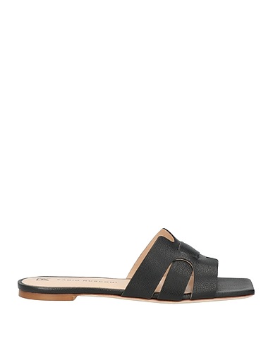 FABIO RUSCONI Sandals Black Leather