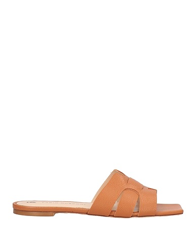 FABIO RUSCONI Sandals Camel Leather