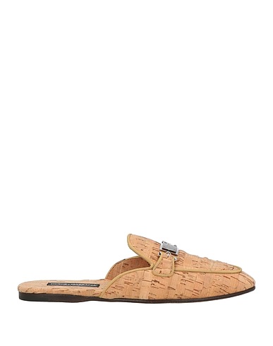 DOLCE&GABBANA Mules and clogs Beige Textile fibres