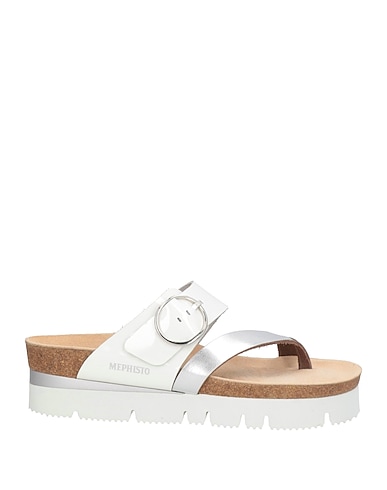 MEPHISTO Flip flops Silver Leather