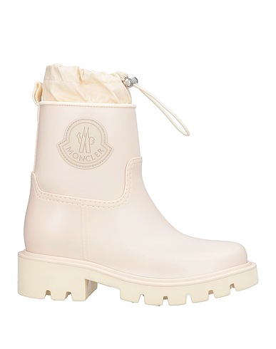 MONCLER Ankle boot Off white Rubber, Textile fibres