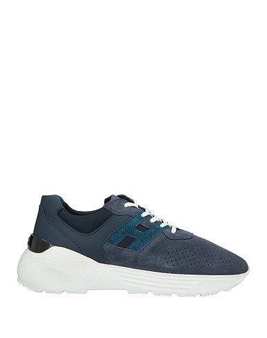 HOGAN Sneakers Navy Leather, Textile fibers