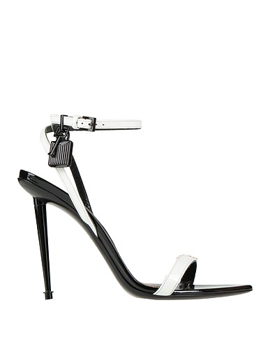TOM FORD Sandals White Cow leather, Steel, Brass