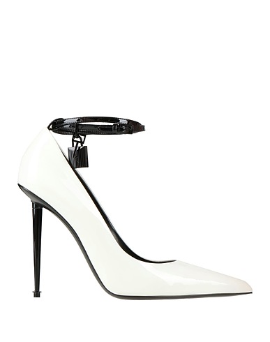 TOM FORD Pump Off white Goat skin, Steel, Brass