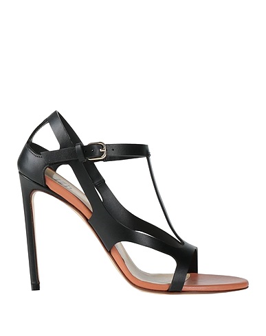 FRANCESCO RUSSO Sandals Black Leather