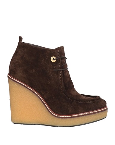 MONCLER Ankle boot Dark brown Leather