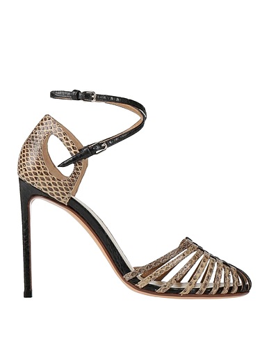FRANCESCO RUSSO Sandals Beige Snakeskin
