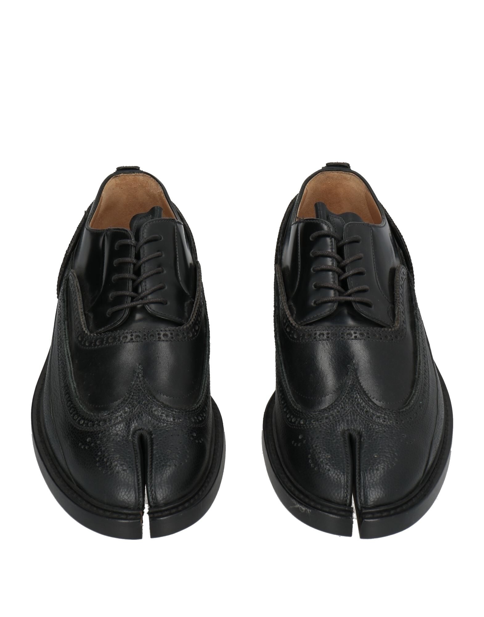 【美品】Maisonマルジェラ　ブラックレザー レースアップシューズ MAISON MARGIELA シューズ | レースアップシューズ ブラック メンズ | YOOX