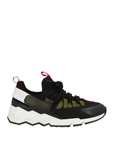 PIERRE HARDY Sneakers Black Leather, Textile fibers
