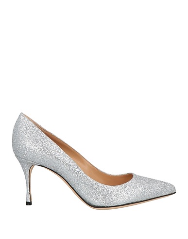 SERGIO ROSSI Pump Silver Textile fibers