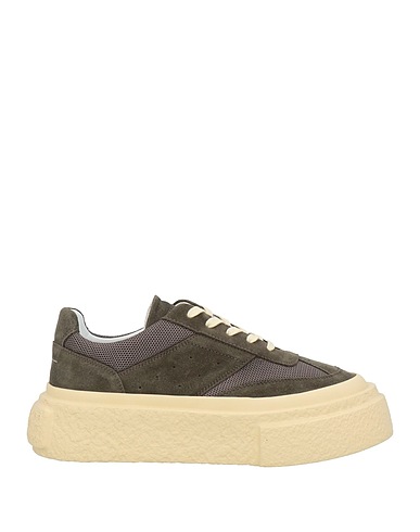 MM6 MAISON MARGIELA Sneakers Military green Leather, Textile fibers