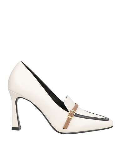 LUCIANO BARACHINI Pump Off white Textile fibers